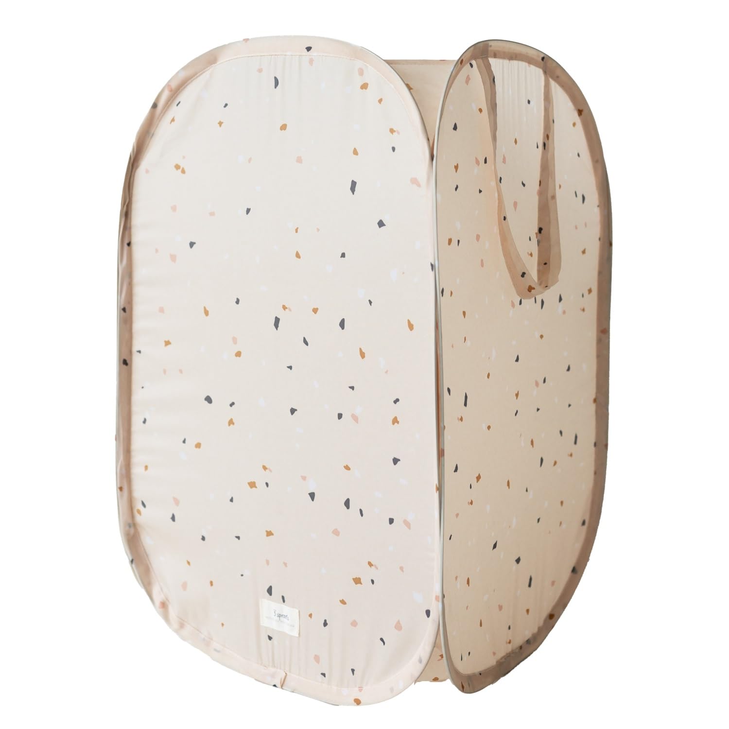 3 Sprouts - Cesto Biancheria Sporca - Porta Biancheria Sporca - Cesto Panni Sporchi - Cesta Portabiancheria per Bambini - Contenitore Salvaspazio - Terrazzo Beige