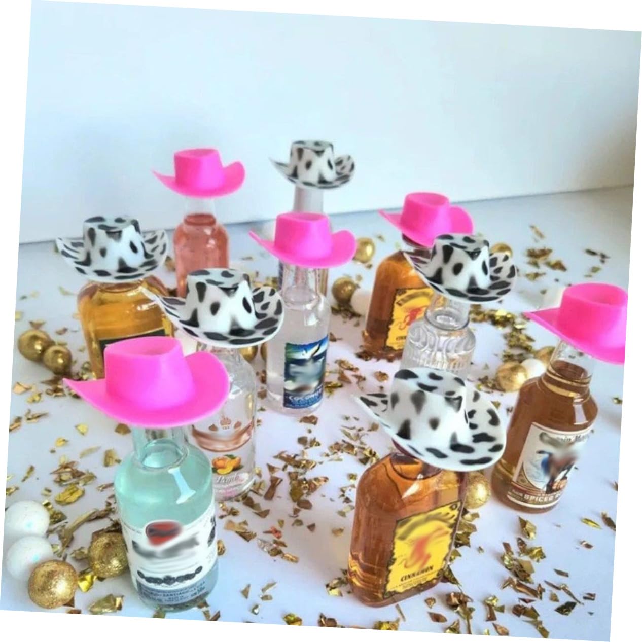 Didiseaon 10pcs Miniature Doll Hat Plastic Material Unique Cowgirl Style Adorable Decorative Hats for Party