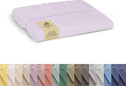 Miniatura 8 de Sábana bajera ajustable de percal 100% algodón, tamaño individual, color azul marino, 1 sábana bajera de bolsillo profundo, ropa de cama fresca y