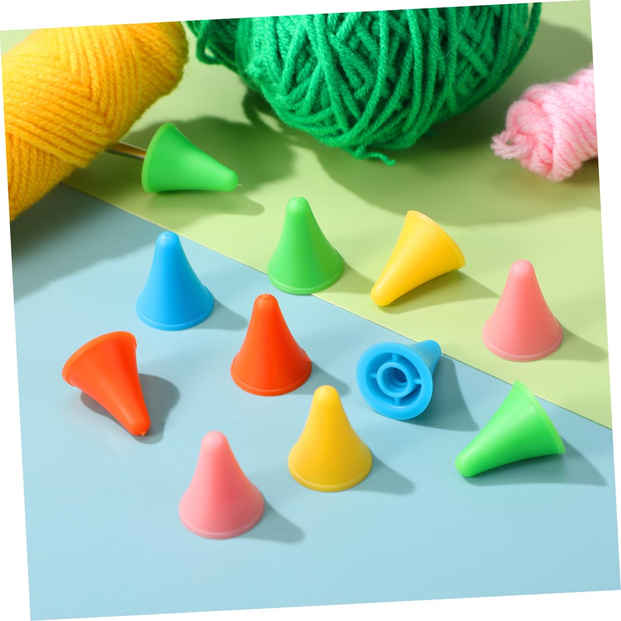 40 Protezioni Per Ferri Da Maglia In Silicone - 20 Grandi E 20 Piccole, Multicolore