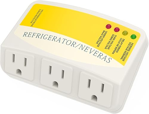 Miniatura 8 de Protector contra sobretensiones para refrigerador, para electrodomésticos, toma de corriente única, protección contra sobretensiones de voltaje,
