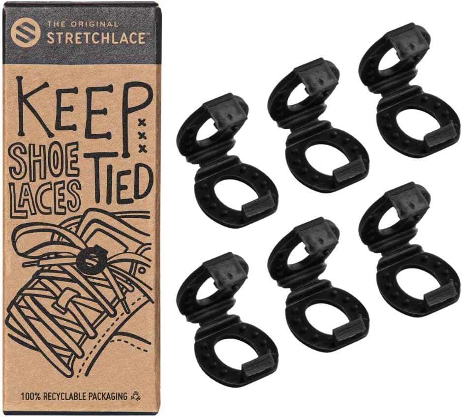 THE ORIGINAL STRETCHLACE Shoelace Knot Clips Keep Shoe Laces Tied & Secure | Shoelace Bow Clip Accessory