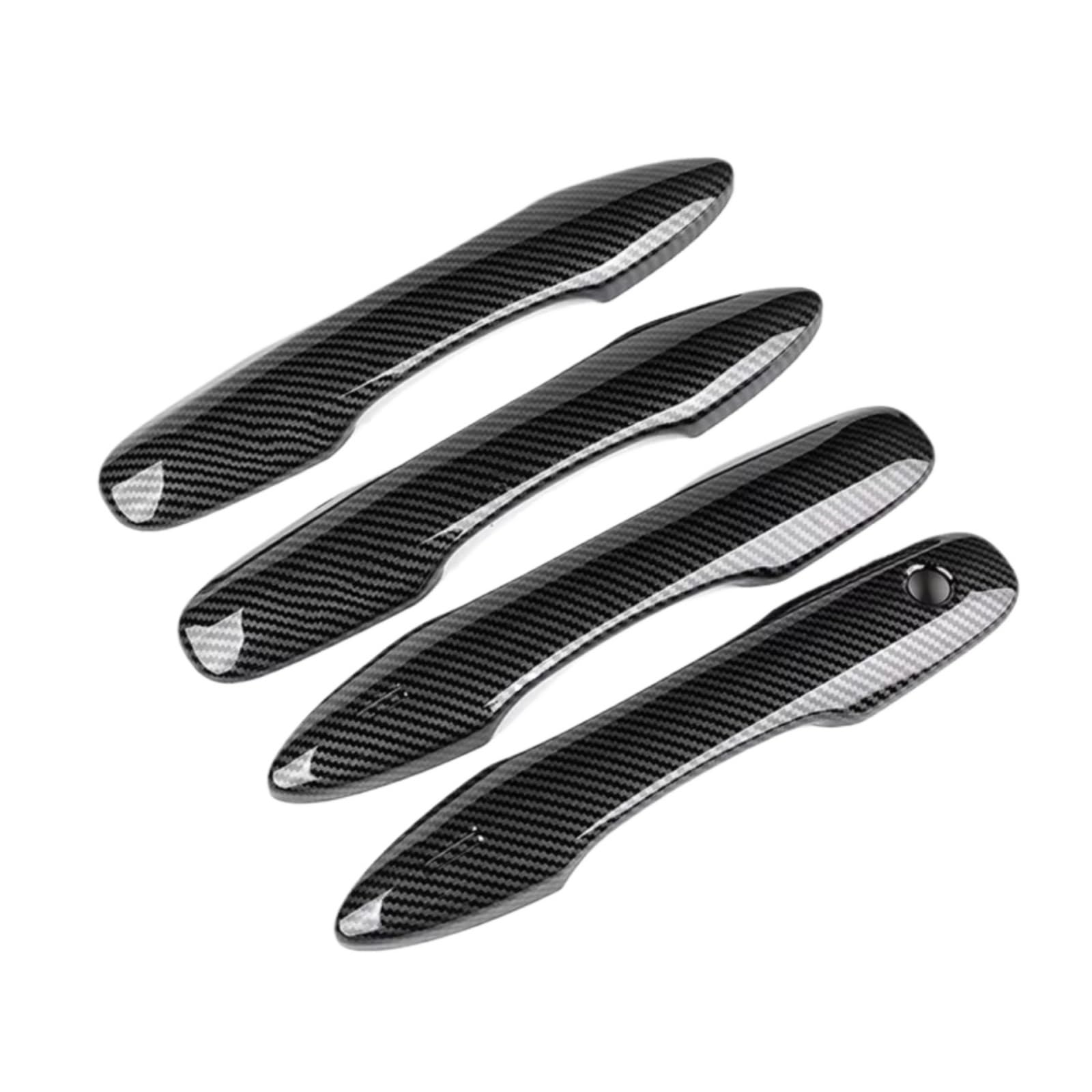 Qdzvalumv Carbon Fiber Pattern Car Door Handles Cover Shell Compatible With Toyota For Camry 2018-2026 Car Door Handle Cover Scratch Protective Accessories Outer Front Rear Set(Carbon Fiber Pattern)