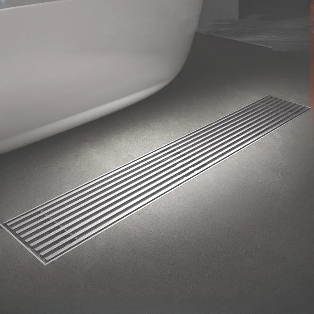 Desagüe de Suelo Largo de Acero Inoxidable 304, Rectangular, antiolor, Bandeja de Ducha para baño, bañera Larga, 20 cm-90 cm, Opcional, 20 cm A, 70 cm B-A,70cmb-A