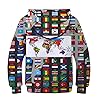FiveEarl World Flags 3D Print Hooded Sweatshirt, Long Sleeve Pullover Hoodie for Youth Boys Girls, Ages 6-14 (UK, Age, 8 Years, 10 Years, Regular, Wflg05) #2