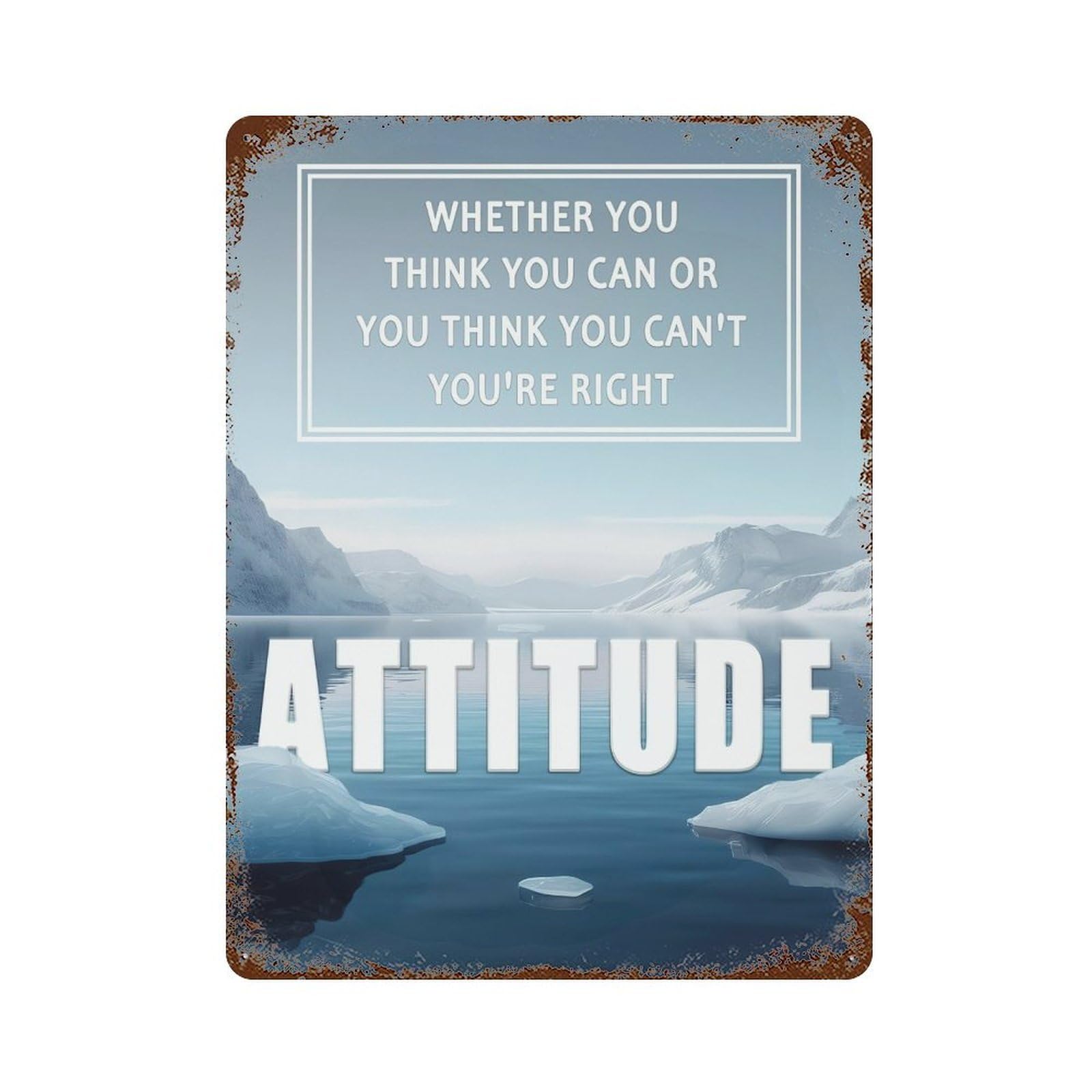 xiaoxiaoshen Attitude Motivational (2) Wall Decor Art Metal Tin Poster Modern Home Decor Art Home Bar Shop Decorations Vintage Sign 40x30cm