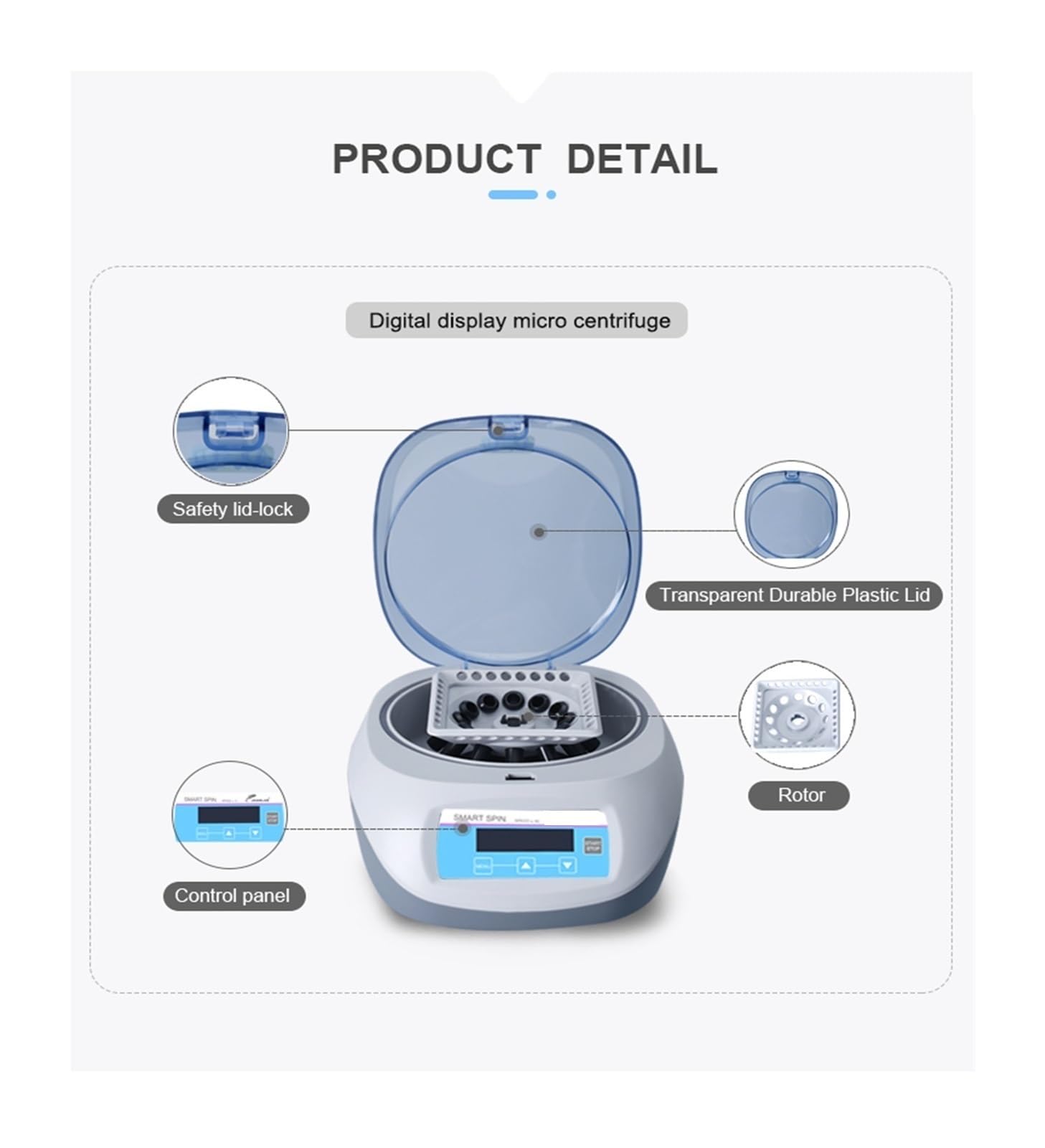 Wirówka, Cyfrowa Mini Ręczna Wirówka Laboratoryjna Palm Micro Centrifuga Machine MC-12Plus, Laboratoryjne Urządzenia Termostatyczne