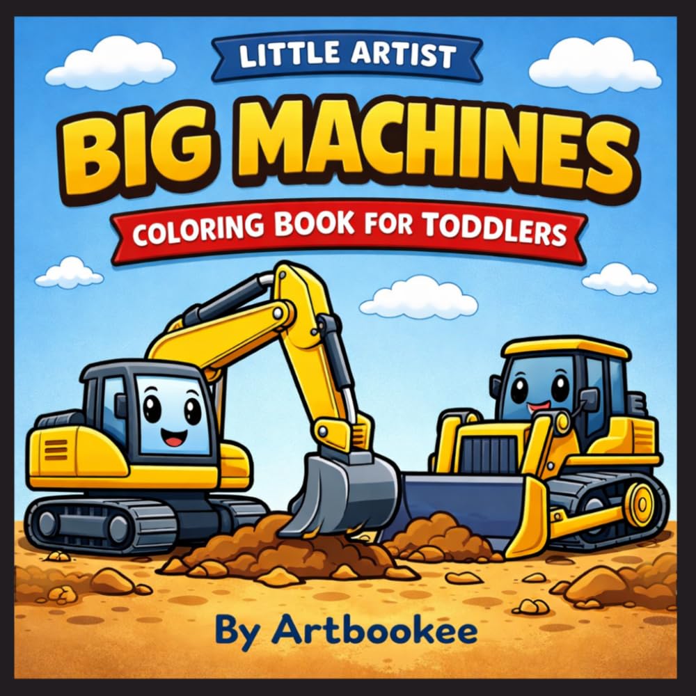 Little Artist: Big Machines: A Fun Coloring Book for Toddlers