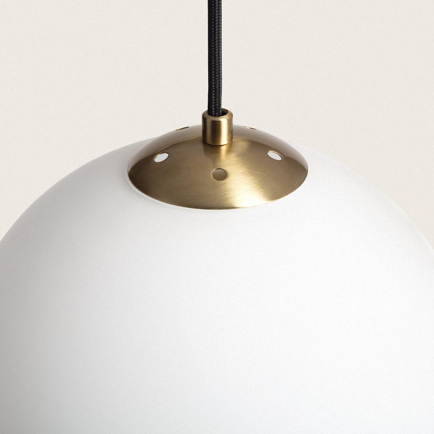 LEDKIA Lampada a Sospensione Metallo e Vetro Moonlight Brass Oro