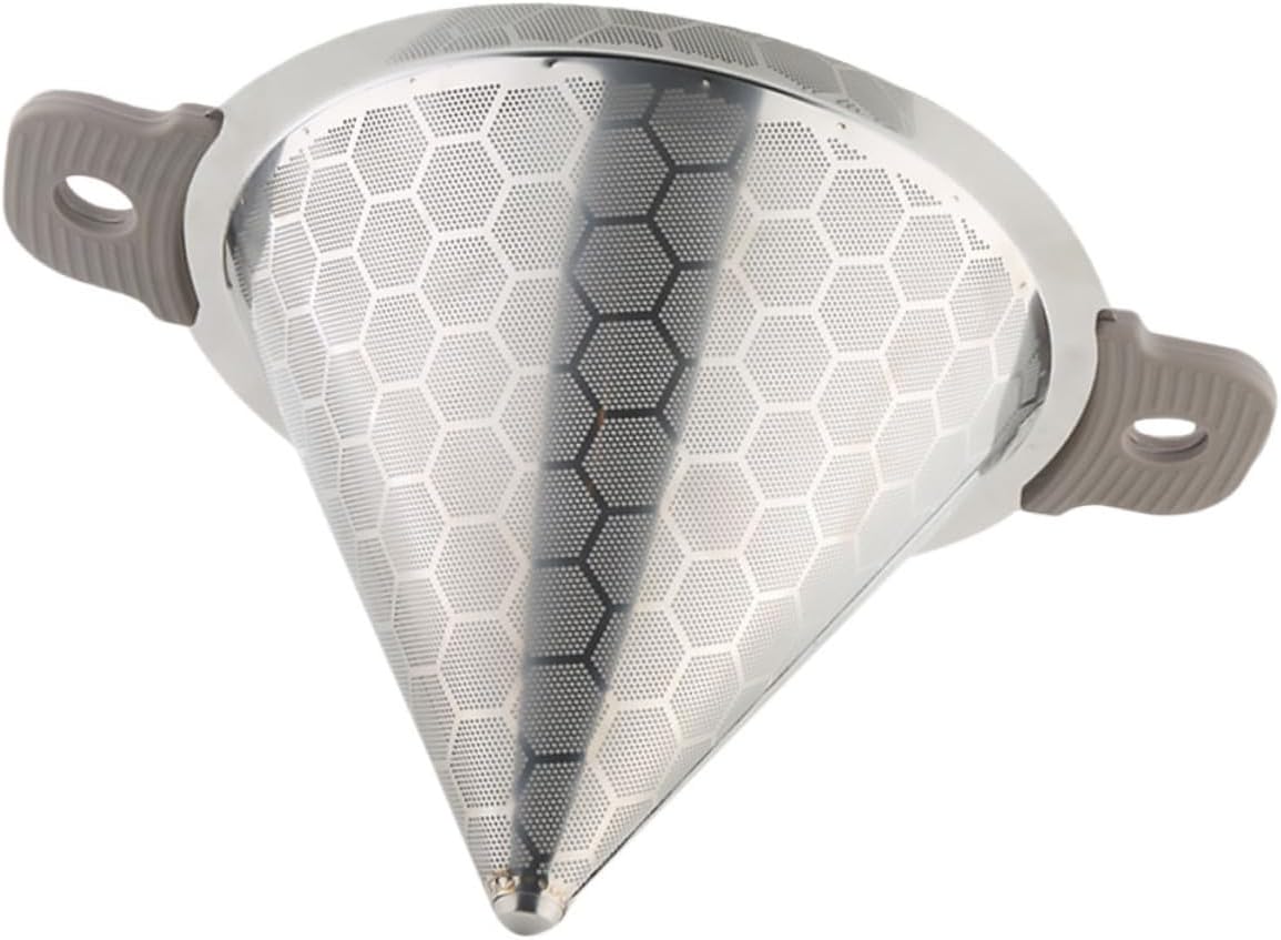 LIFKOME Stainless Steel Tea Filter Net for Milk Tea Buckets Fine Single-layer Conical Funnel Strainer for Effortless Brewing and Everyday Use