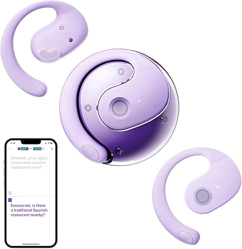 Miniatura 11 de Auriculares de Traducción Ai en Tiempo Real 144 Idiomas Auriculares Traductores en Tiempo Real Audífonos de Traducción de Idiomas Traductor de Negro