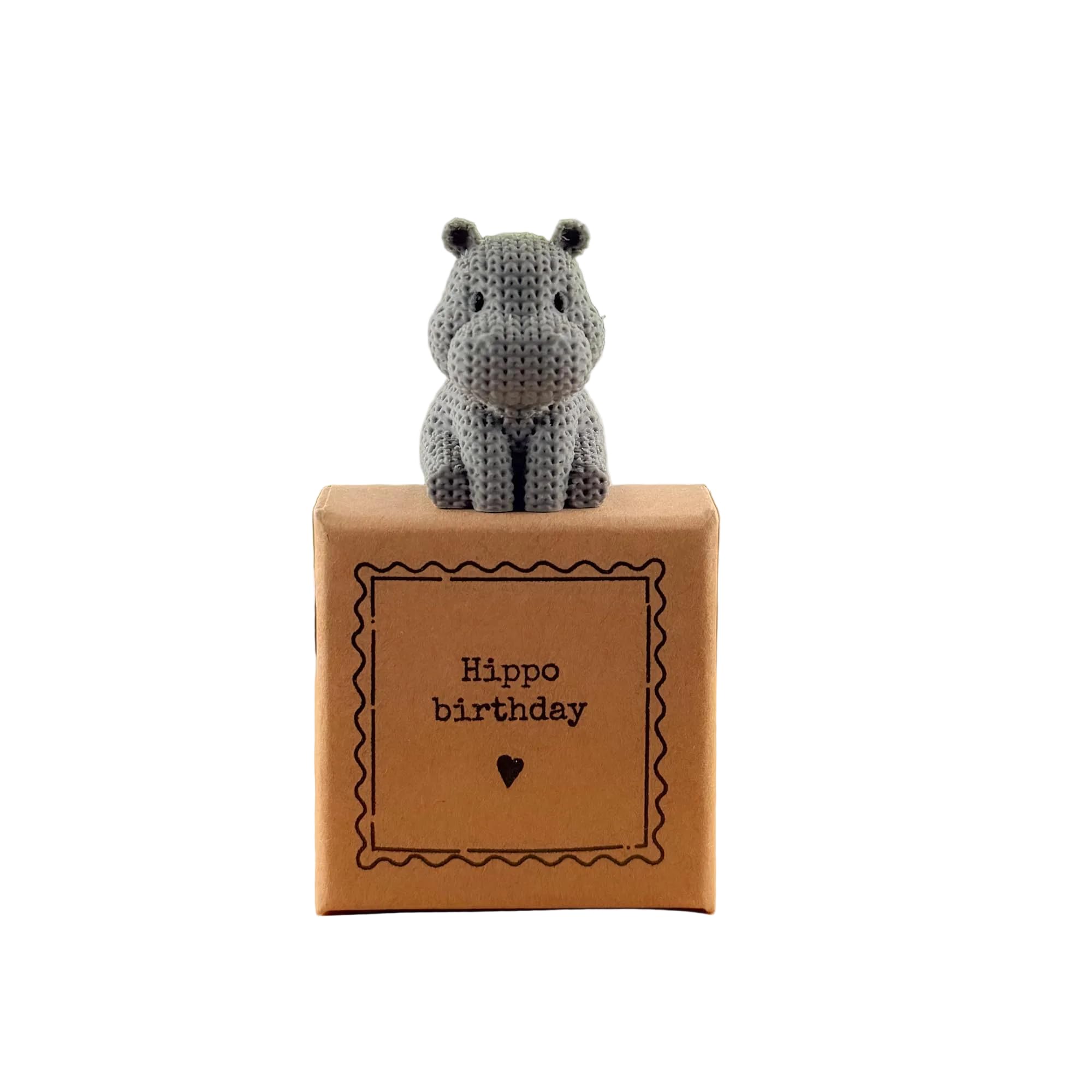 Image Industry Hippo Birthday – Harry the Hippo | Tiny Little Gifts | Miniature Birthday Keepsake Made in the UK
