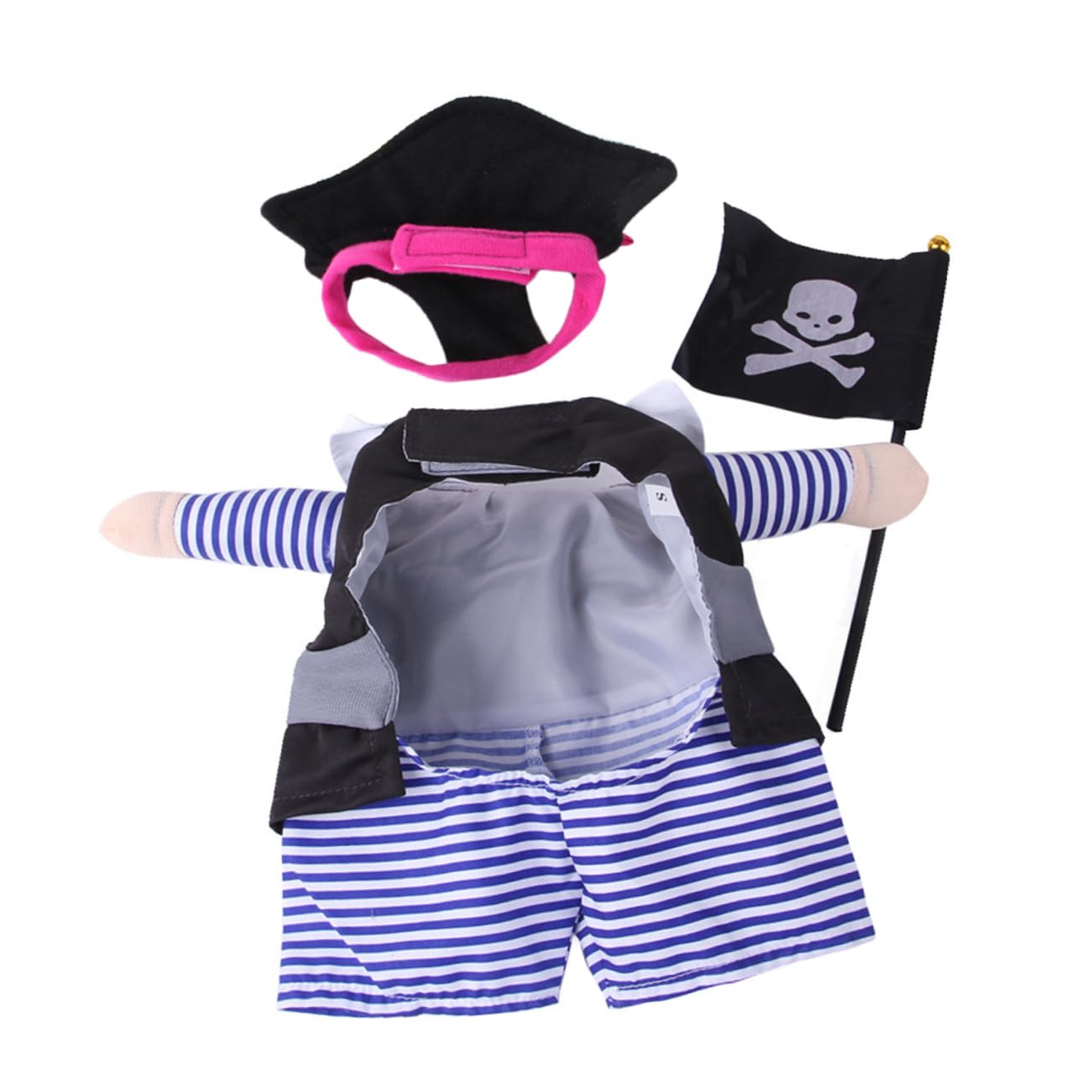 Chapeau de chat décoratif et costume de pirate pour animaux