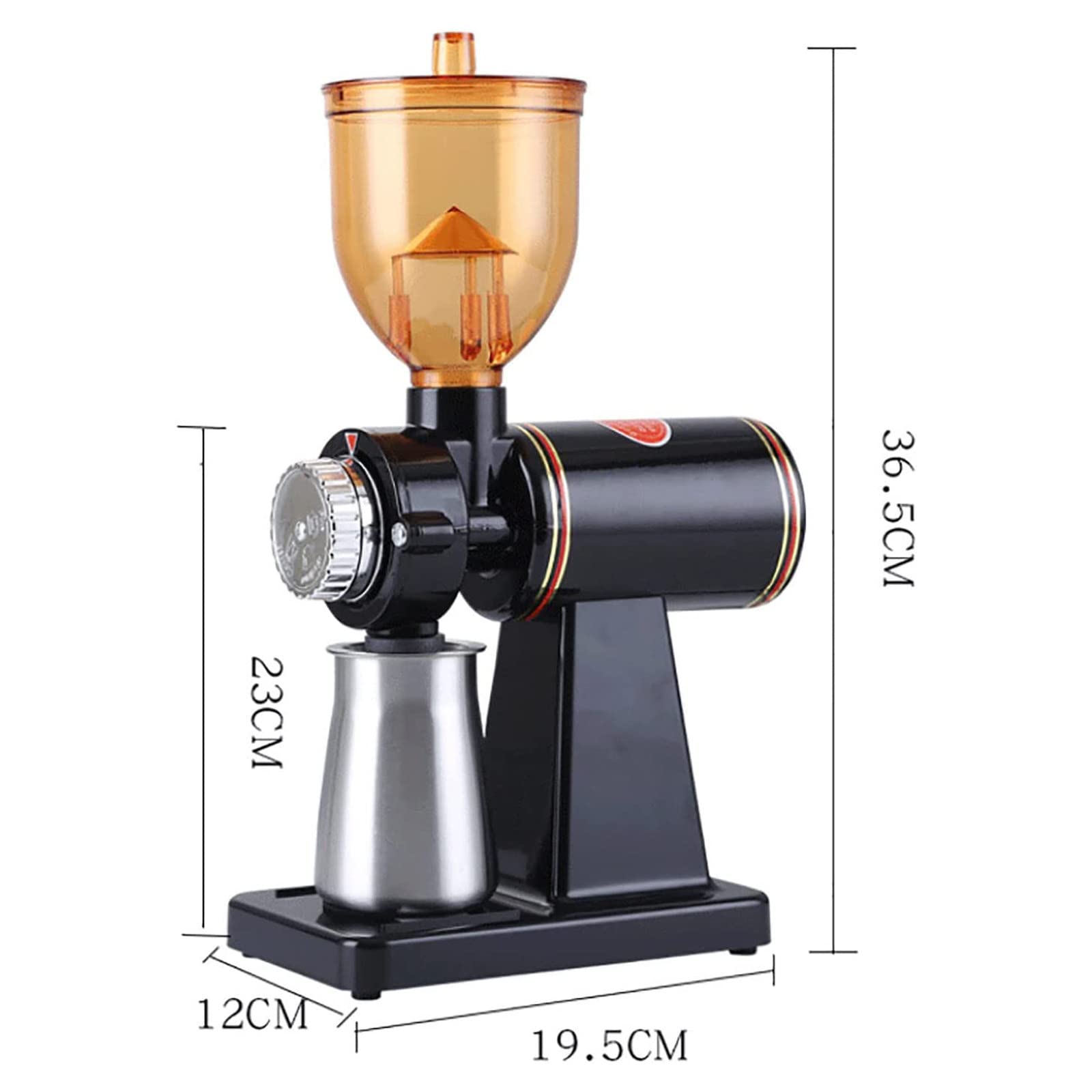 MałY MłYnek Do Kawy, Elektryczny MłYnek Do Kawy, MłYnek Ze Stali Nierdzewnej, Szybkie Mielenie W 5 Sekund, 8 PoziomóW Regulacji GrubośCi, 120G/Min,Red-B