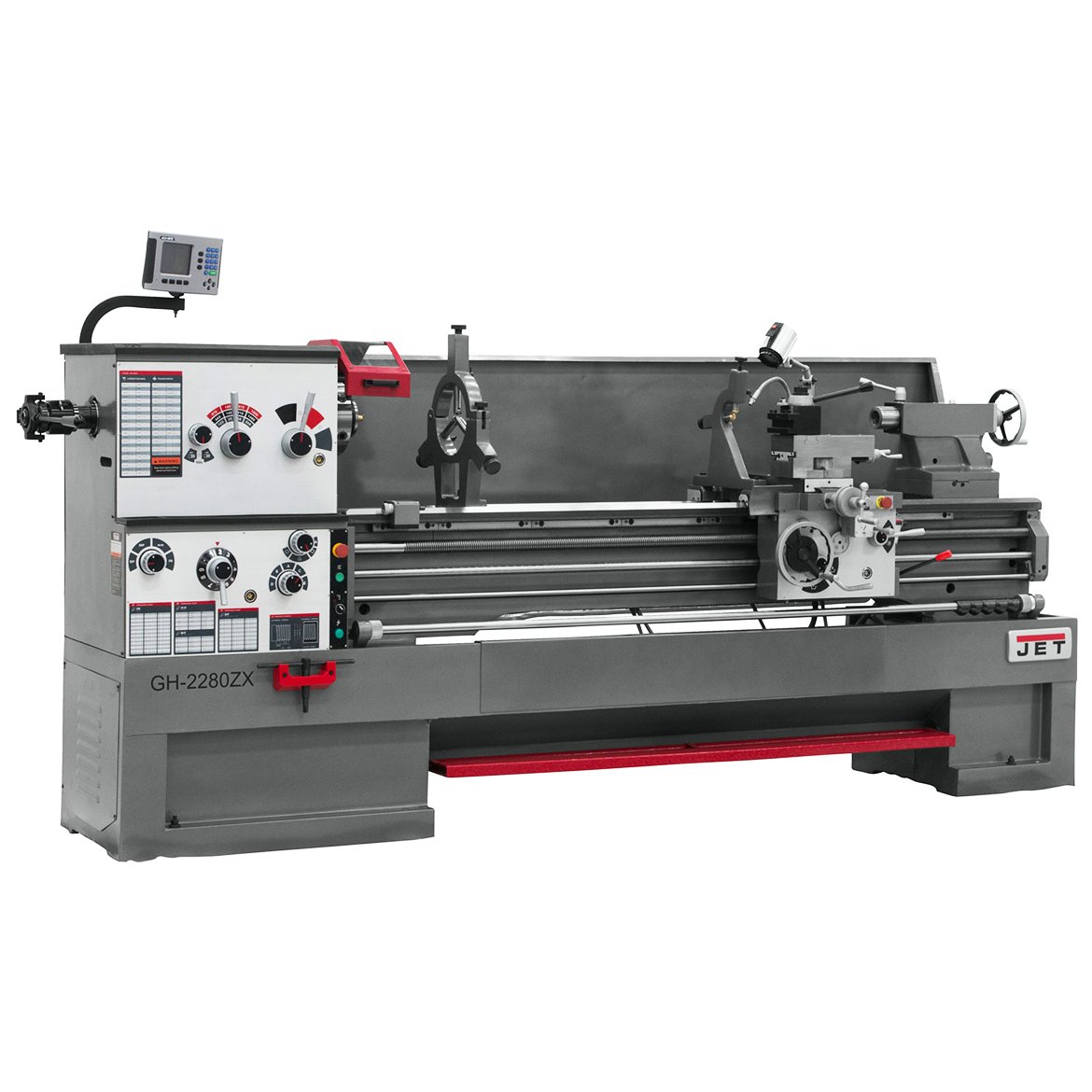 Jet 321891 GH-26120ZH 4-1/8” Spindle Bore Geared Head Lathe w/Newall DP700 DRO