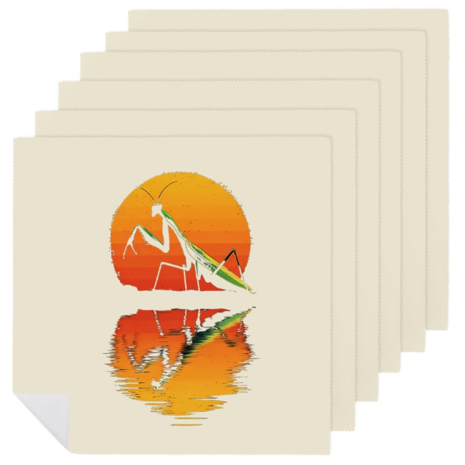Servilletas de tela reutilizables de mantis para decoración de bodas y banquetes