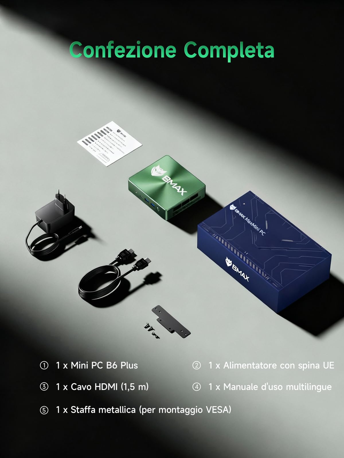 BMAX Mini PC B6 Plus, Intel Core i3-1000NG4 12GB LPDDR4 RAM 512GB NVMe SSD | Superare 3150U/N100, fino a 3,2 GHz, Mini Computer W-11 Pro, HDMI/USB-C Display Triplo 4K@60Hz, WiFi, BT Ufficio/Casa/Scuola
