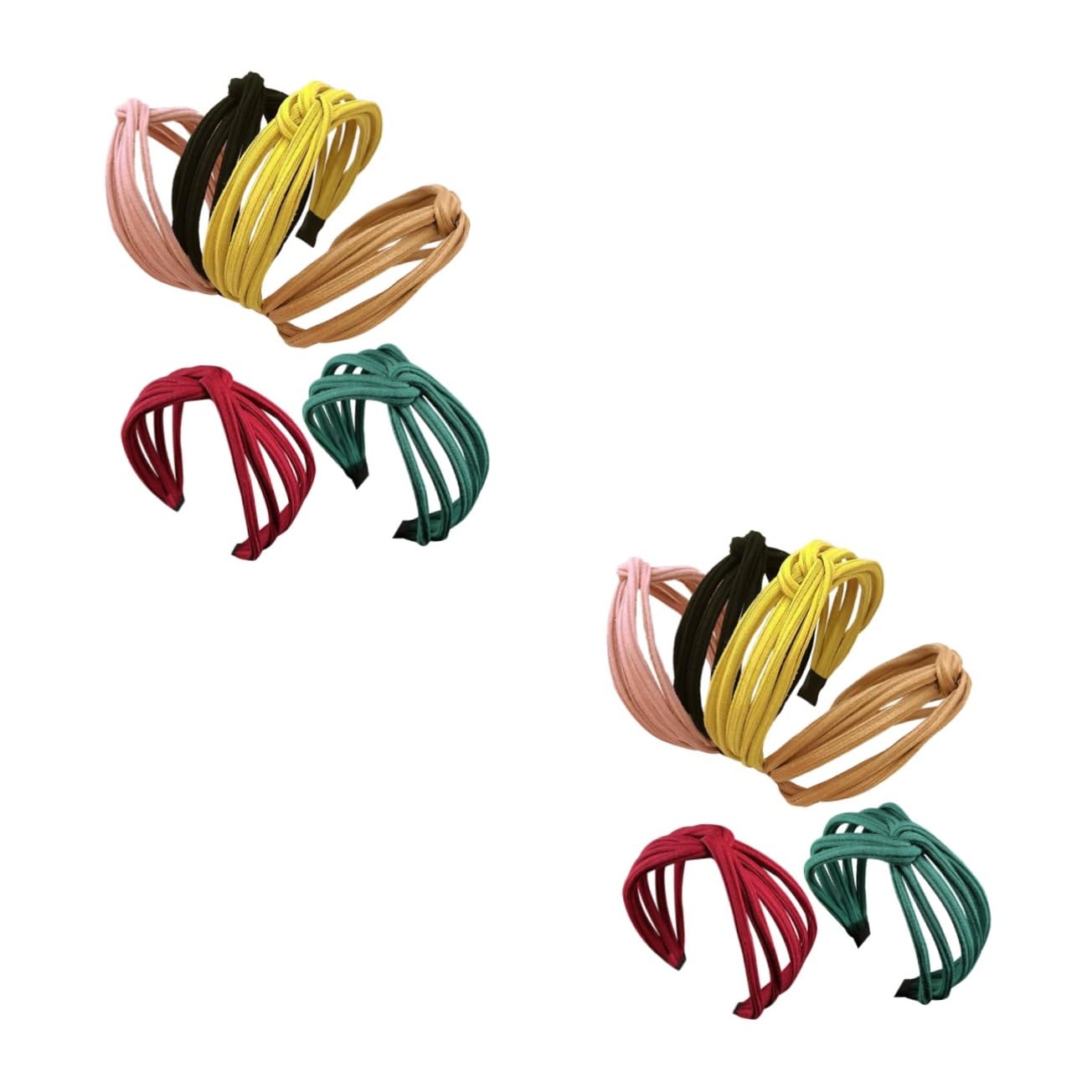 Healeved 12 Pz fascia per barrette hair bow headband hair ribbon bandana Fasce in tessuto di stoffa Fascia per yoga copricapo con incrociato fascia con in maglia maglieria