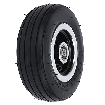 Wheel Rim and Tires Set, Thicken Strong Grip Wear Resistant 6 Inch Solid Tire Non Slip for Electric Scooter