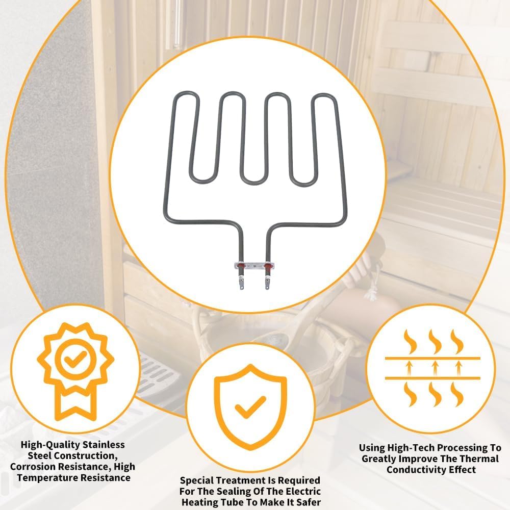 Zerodis Tubo de Calentamiento Resistente a Alta Temperatura de Acero Inoxidable para Sauna para Clubes de Sauna (SCA-2000W)
