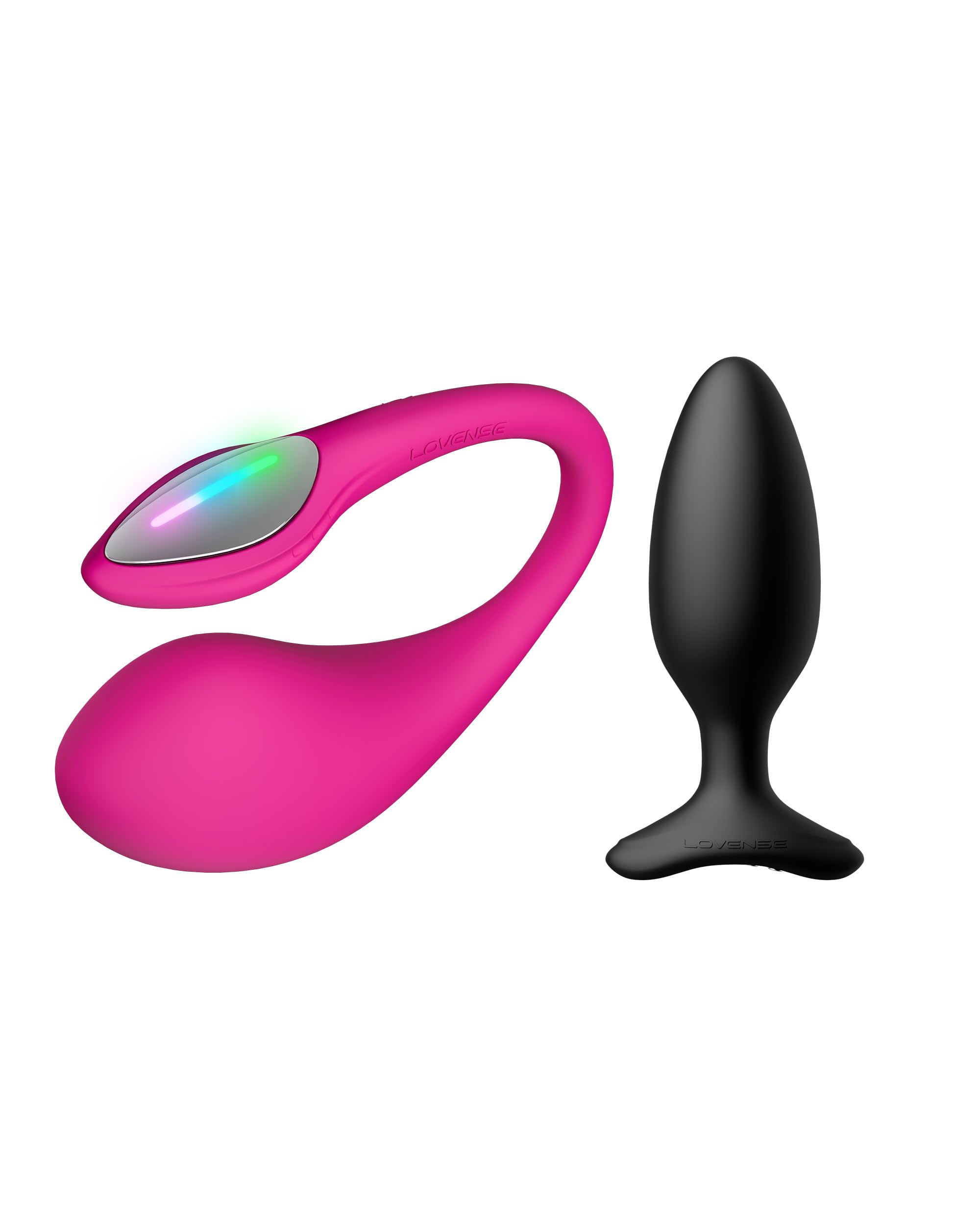 LOVENSE Lush 4 Remote Control Wearable G-spot Egg Vibrator for Women + LOVENSE Hush 2 1.75in Butt Plug Anal Vibrator for Women, Couple