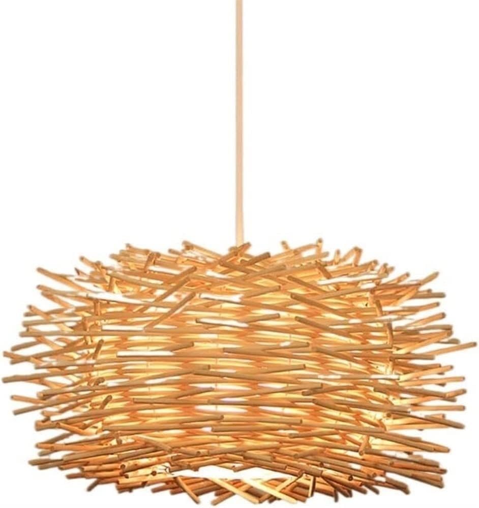 Tessitura del lampadario Arte Uccello Nido Nido Paralume Vimini a Sospensione a Sospensione a Sospensione fluidi per la Fattoria Decorativa impianti di Illuminazione per Cucina Soggiorno Sala da