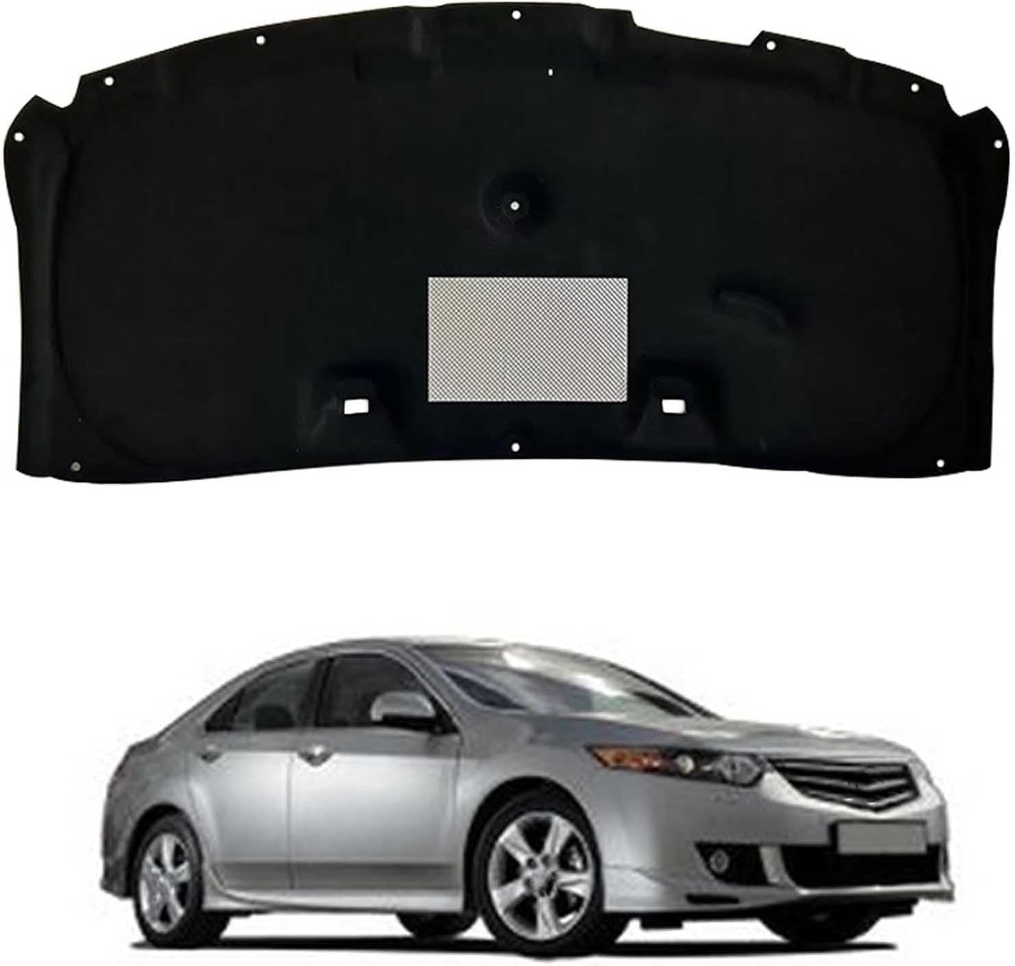 Engine Bay Insulation Mat 10mm for Spirit 2015-2018 – Thermal Acoustic Barrier, Fireproof Bonnet Sound Deadener with Mounting Clips