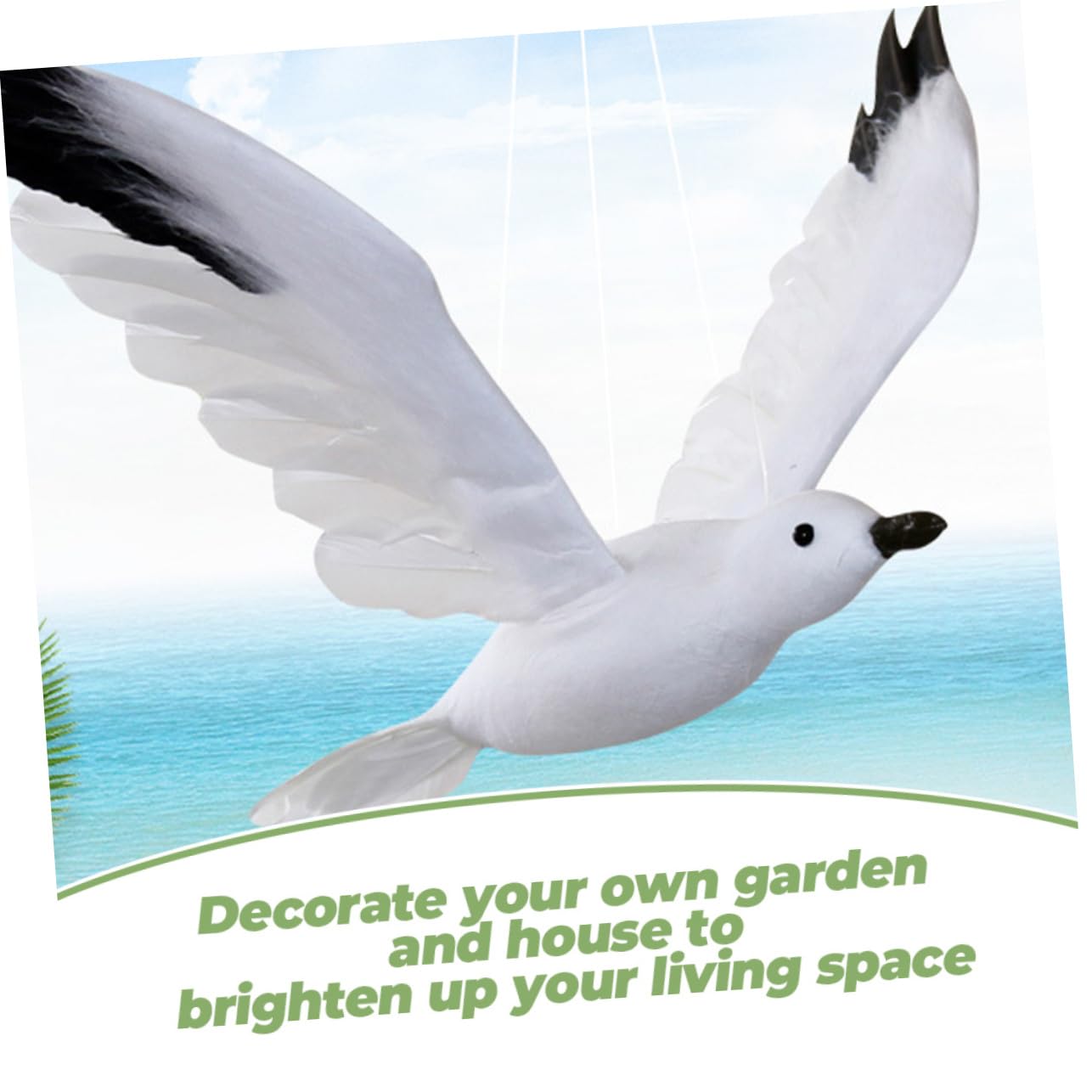 Sosoport 2pezzi Decorazione Da Giardino Con Uccelli Marini Artificiale Simulazione Realistica Di Gabbiani Da Appendere Per Atmosfera Naturale Accogliente e Creativa