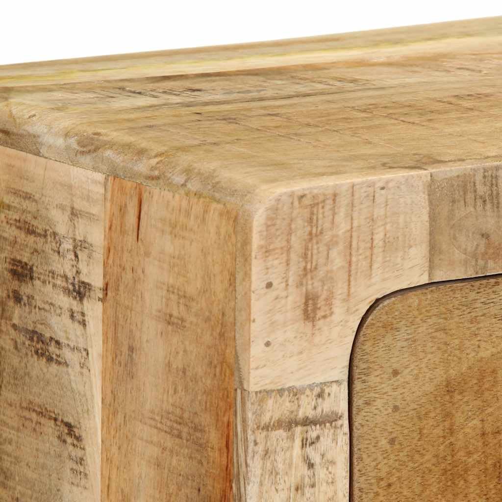 Mueble TV de pared de madera mango macizo 100x32x25 cm