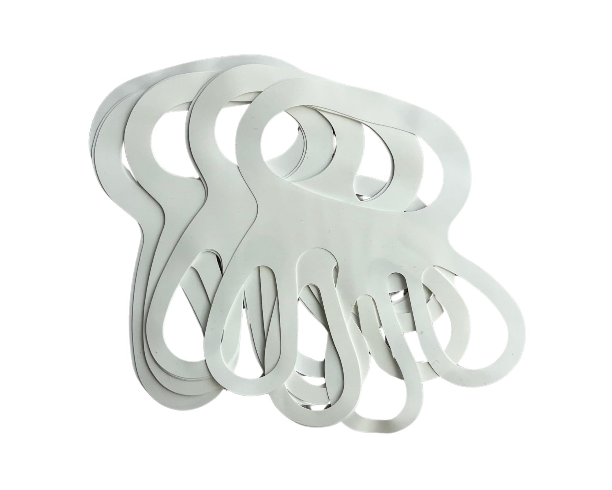 Générique Fixe Gant Araignée pour Gant Cotte de Maille utilisé en boucherie, poissonnerie, Caoutchouc Blanc, Universel, Lot de 10 Pièces, Tendeur Cotte de Maille, Protection de la Main