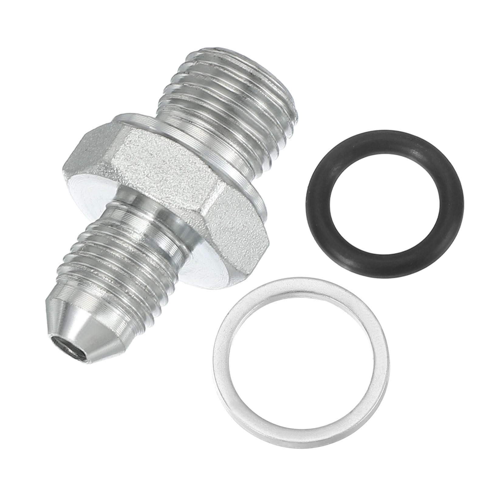 PATIKIL 7/16" Male 37°Flare JIC x 1/4" g Male Hex Pipe Fitting Reducer