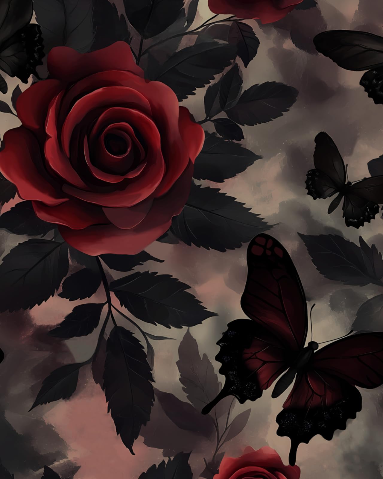 Papier peint rose et papillon Fvlow imperméable pour rénover un meuble abîmé