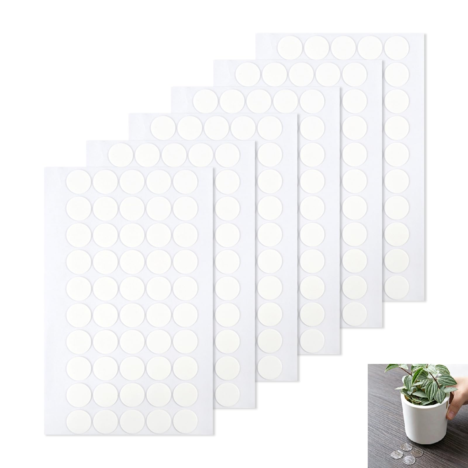 300 Stück Doppelseitige Klebepunkte, Transparente Doppelseitige Klebepunkte 20 mm Wasserdichte Runde Klebepads Stark Haftend für DIY Basteln Dekoration Glas Wand Montage Rückstandsfrei