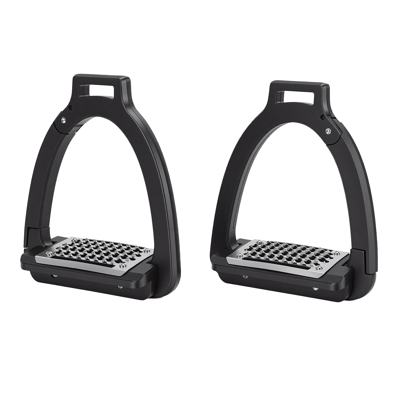 Focket Estribos para Montar a Caballo, Estribos de Seguridad de Aleación de Apertura Lateral Ergonómicos Ingleses con Almohadillas Antideslizantes para Práctica de Entrenamiento Eventos Ecuestres
