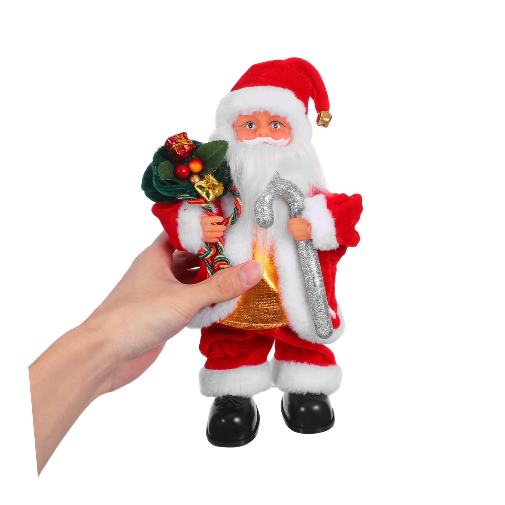 Hemobllo Juguete de Papá Noel Eléctrico con Música Articulaciones Móviles como Adorno Navideño para Decoración de Hogar y Obsequio de Fiesta