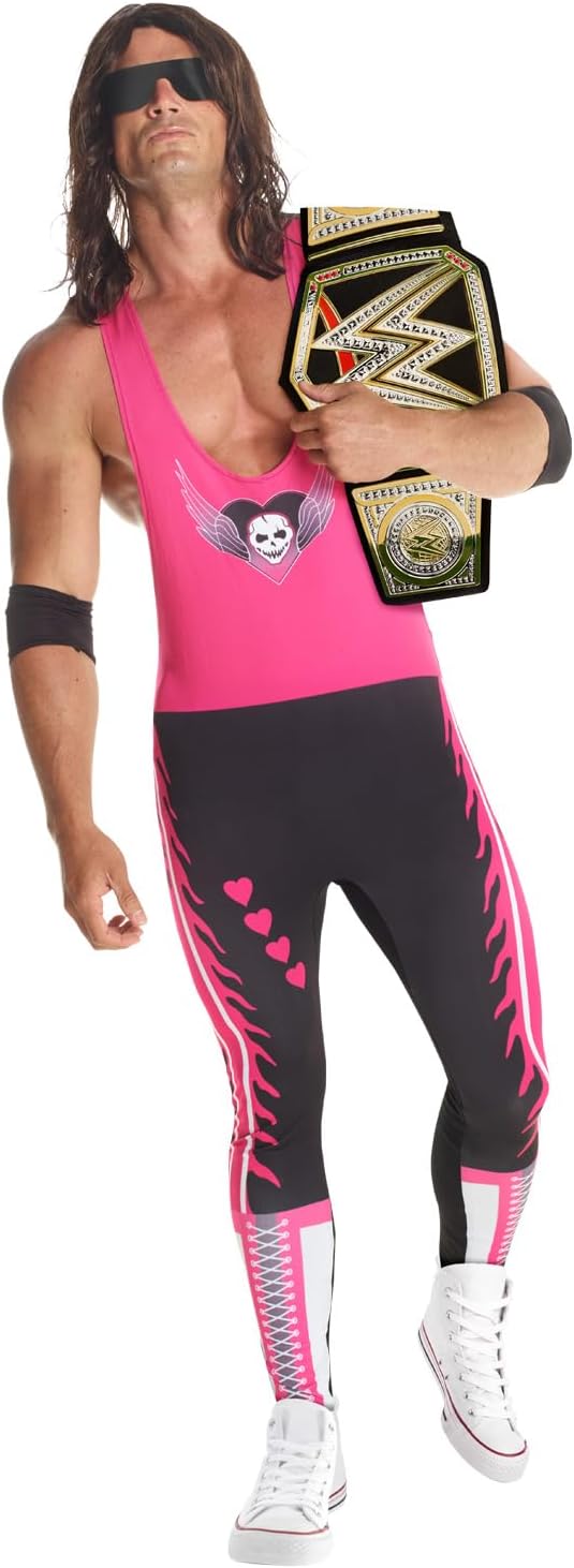 Morph Bret Hart Costume, Bret the Hitman Hart WWE Costume Adult, Wrestling Costumes for Men, Halloween Costumes for Men - Image 4