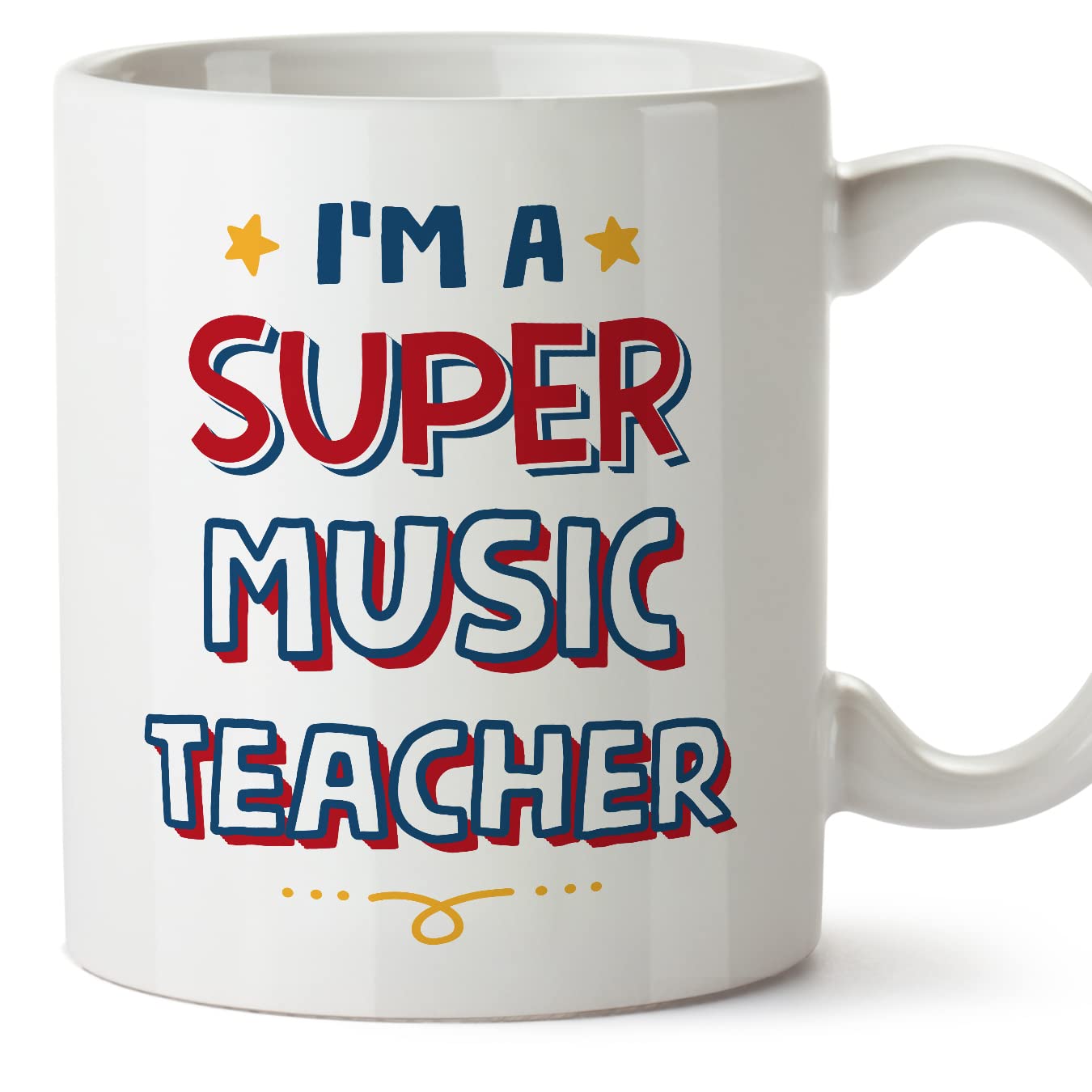 MUGFFINS Music Teacher Mug - in English - I'm Super - Funny Gift for Colleagues - Ceramic 11oz Mug โ image 1