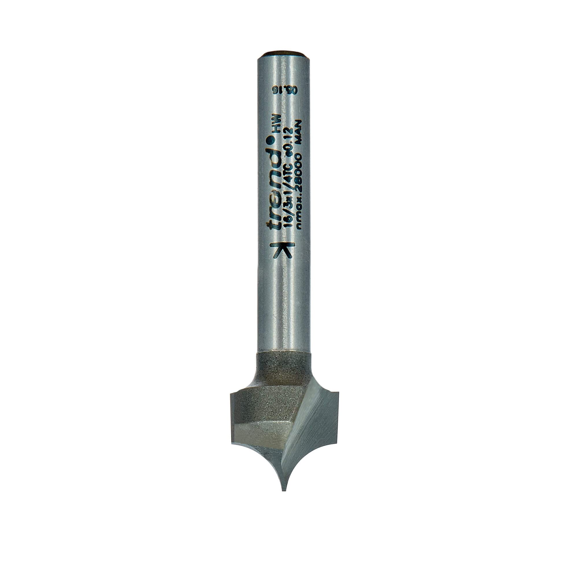Trend Professional Ovolo Panel Veining Router Cutter, 1/4 Inch Shank, 13mm Cut Diameter, 12.5mm Cut Length, 6mm Radius, 16/3X1/4TC - Image 2