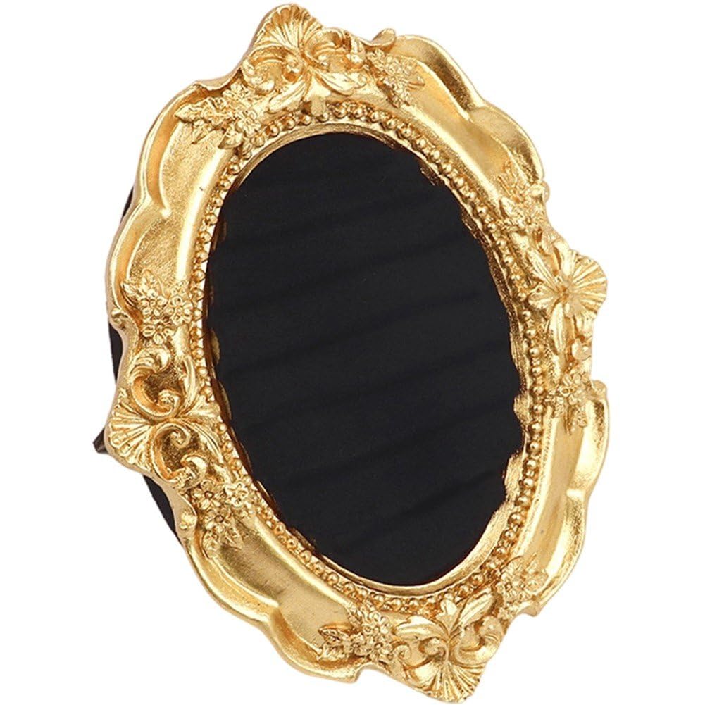 Baokuan Vintage Ring Stand Baroque Jewelry Ring Display Stand Oval Jewelry Display Frame Earring Holder Tray for Wedding Shop Home