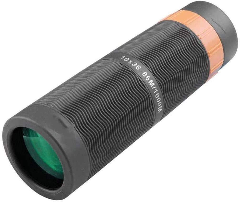 Monoculaire Zoom 10x36, avec Prisme Bak4, Double Mise au Point, Haute Puissance, Compact et étanche, idéal pour la randonnée, la Chasse, Le Camping et l'observation des Oiseaux.