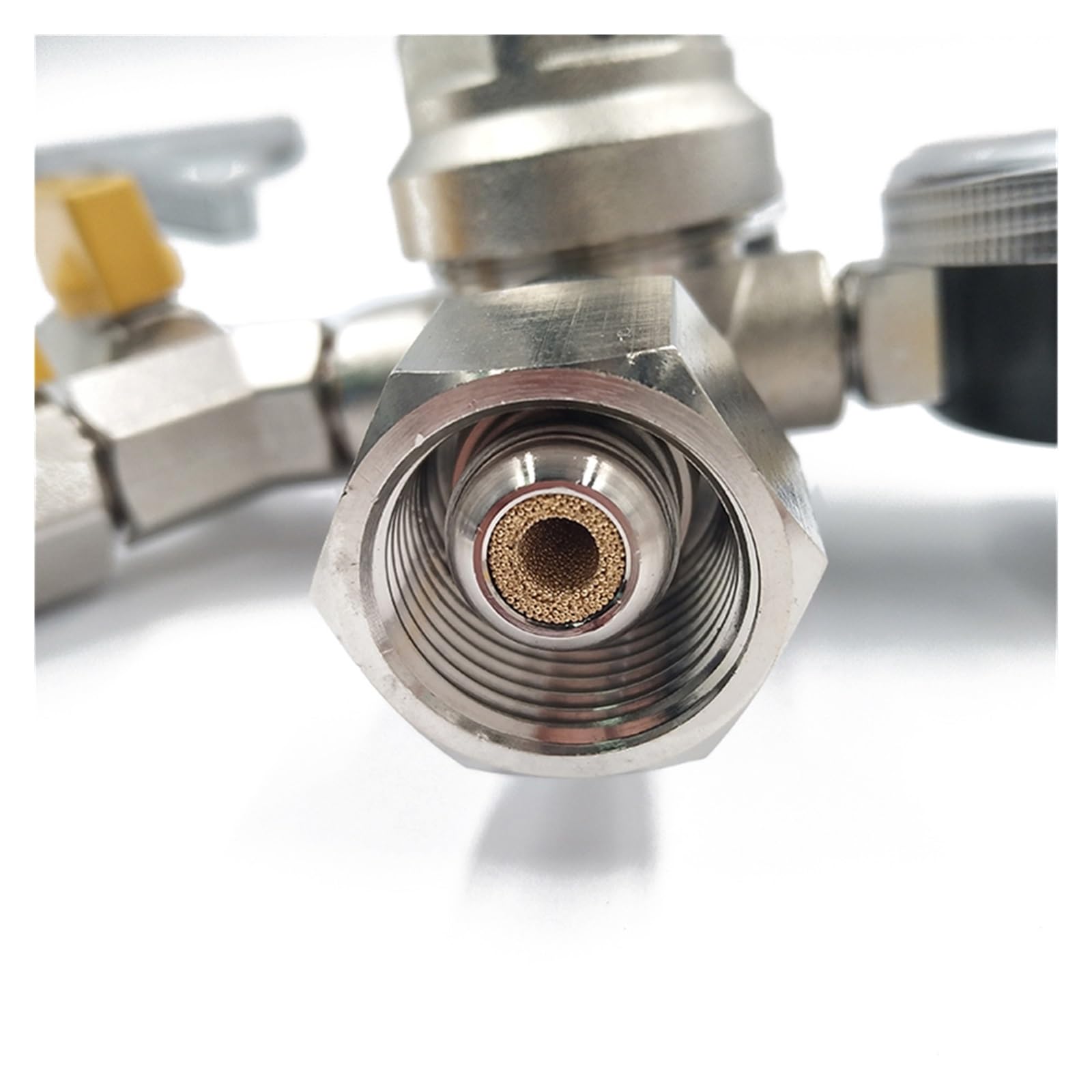 Reduktor ciśnienia CO2, Regulator CO2 Reduktor ciśnienia piwa Homebrew Regulator Podwójny manometr - Kegerator piwa z beczki z ciśnieniowym zaworem bezpieczeństwa