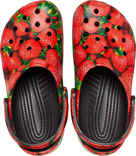 Image of Crocs Unisex-Adult Classic Seasonal Print Clogs, Red /Black, 14 Men /16 Women