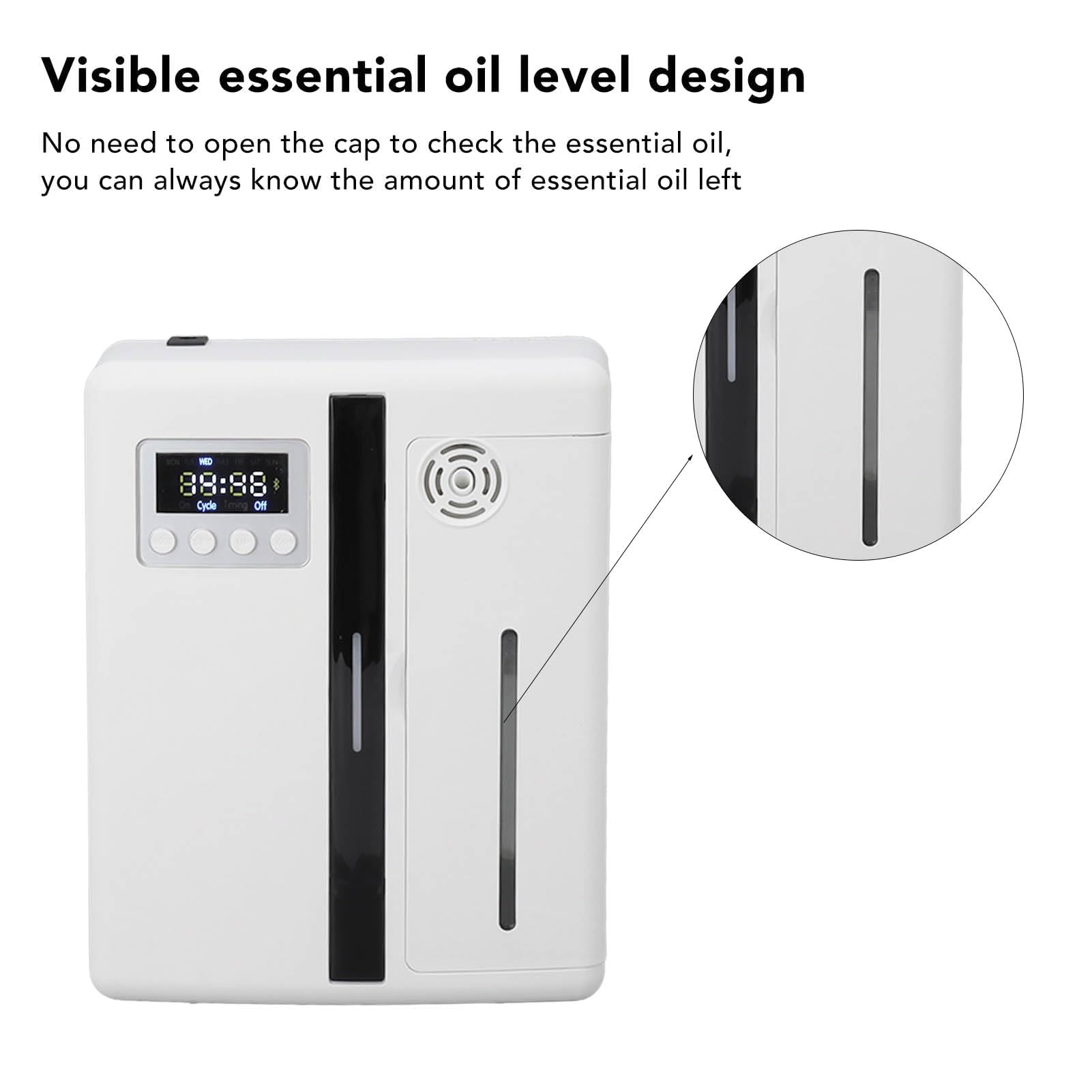 Difusor de aceite esencial, máquina inteligente de aromaterapia con control remoto y temporizador, difusor de aroma de aire para el hogar, oficina, yoga, cobertura de 300 m³