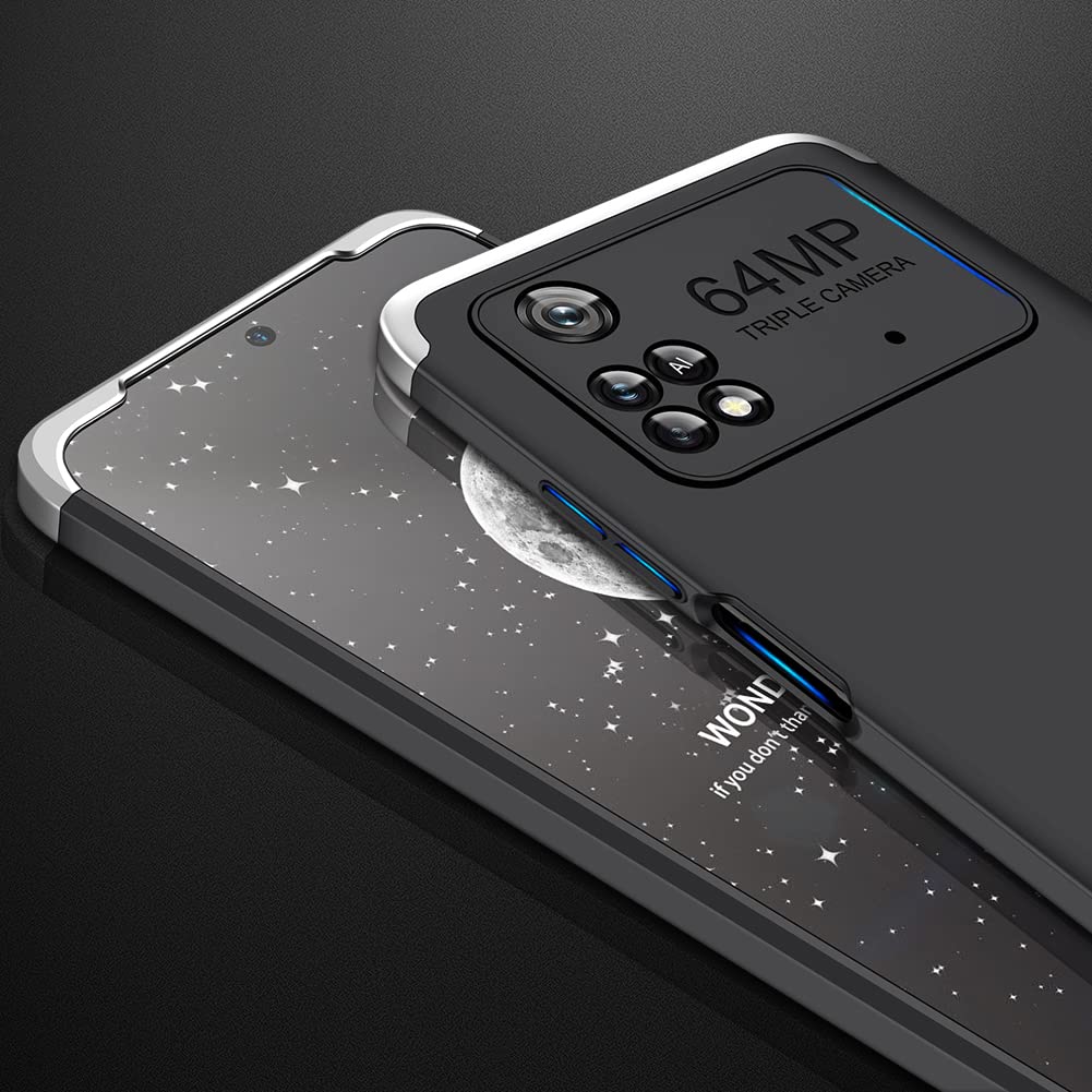 Custodia WEIOU Per Xiaomi Poco M4 Pro 4G - Cover Posteriore In Vetro Temperato 9H Con Bordo TPU E Design Sfumato - 2