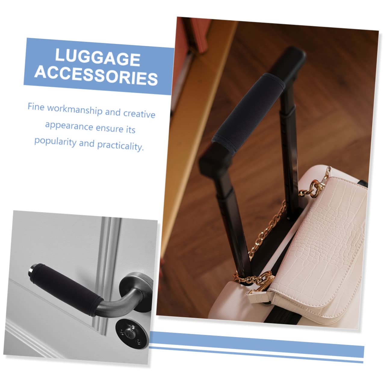 LIFKOME 10piezas Funda De Neopreno para De Maleta Cubierta De Equipaje y Resistente Accesorios De Negro y Azul