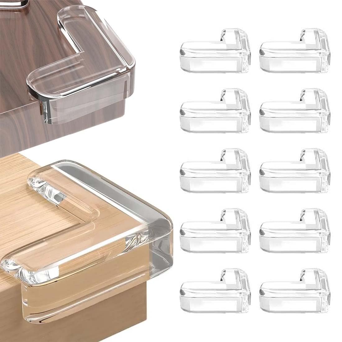 Protector Esquinas Bebe 10 Piezas Transparente Forma L Protección Mesa Muebles Niños