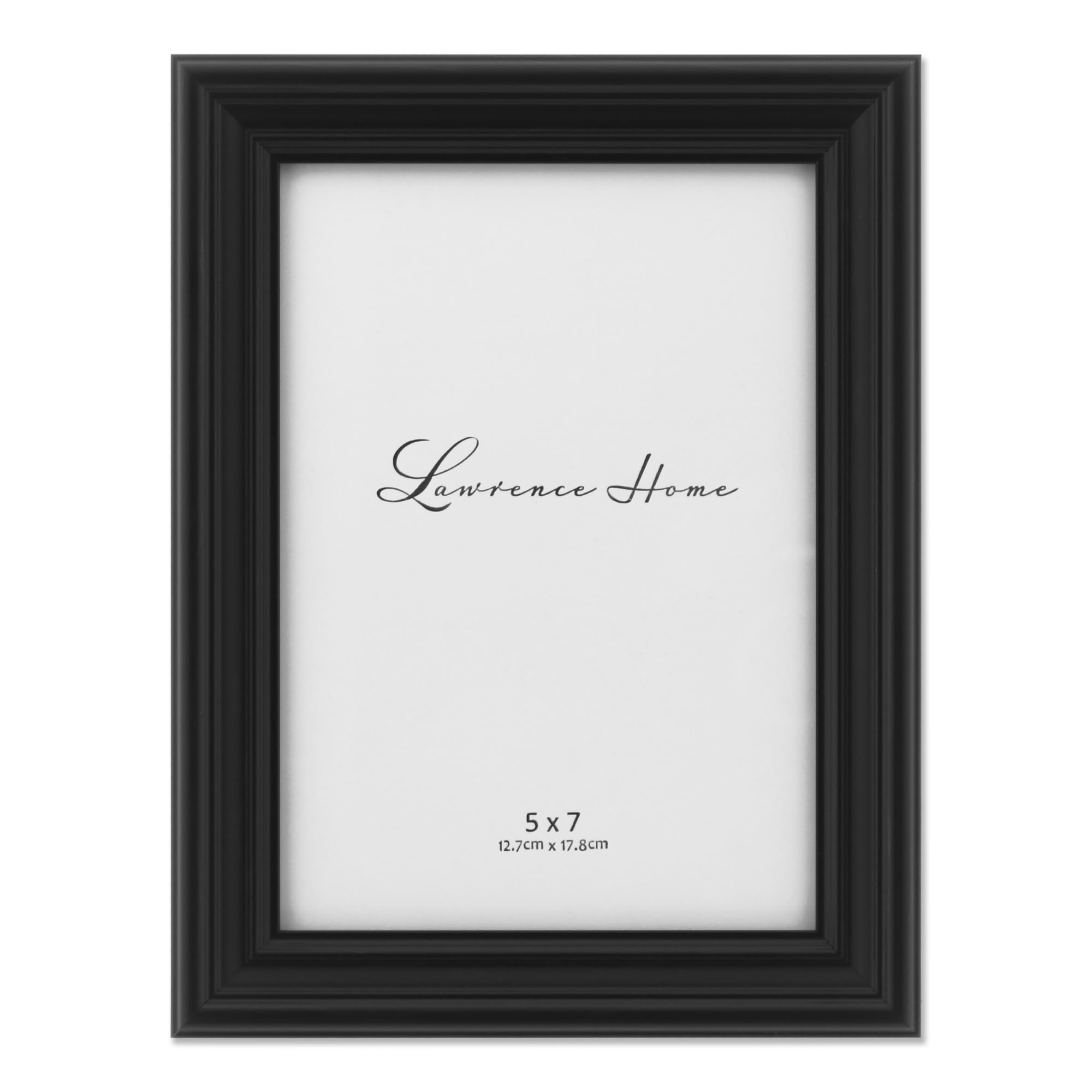 Lawrence Frames Black 5x7 Classic Detailed Picture Frame