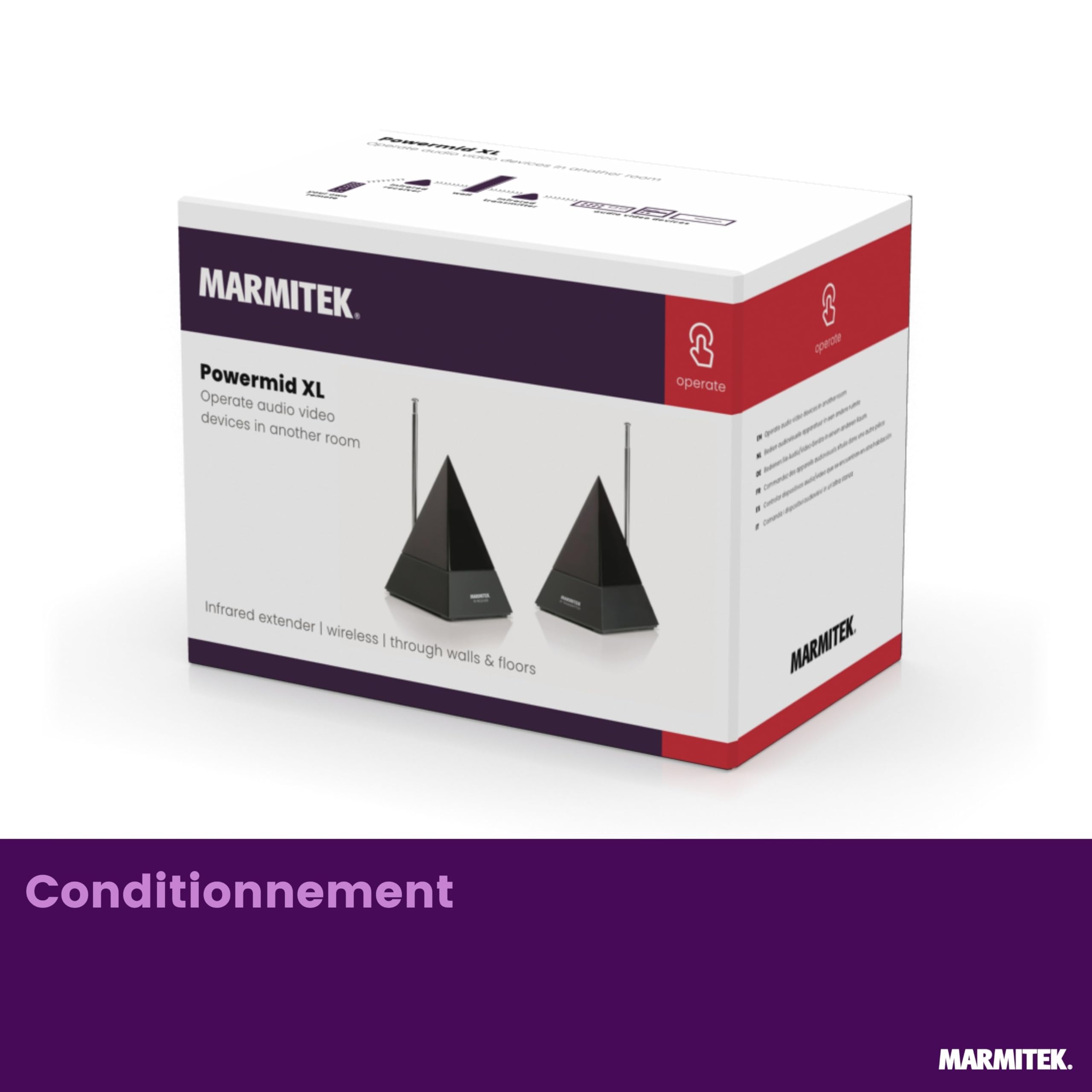 Marmitek Powermid XL - Rallonge Infrarouge sans Fil Wireless IR Extender