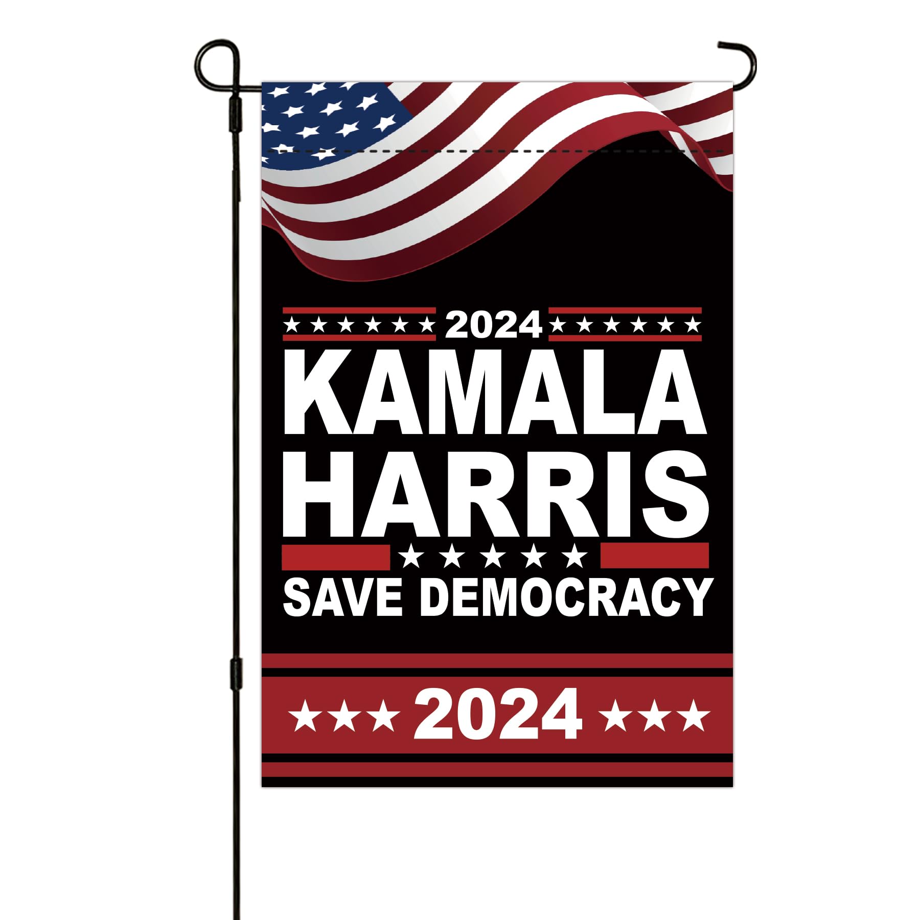 Gartenflagge Kamala Harris 2024 – 30x45 Cm, Doppelseitig, Aus Jute, Wasserdicht Für Rasen & Haus