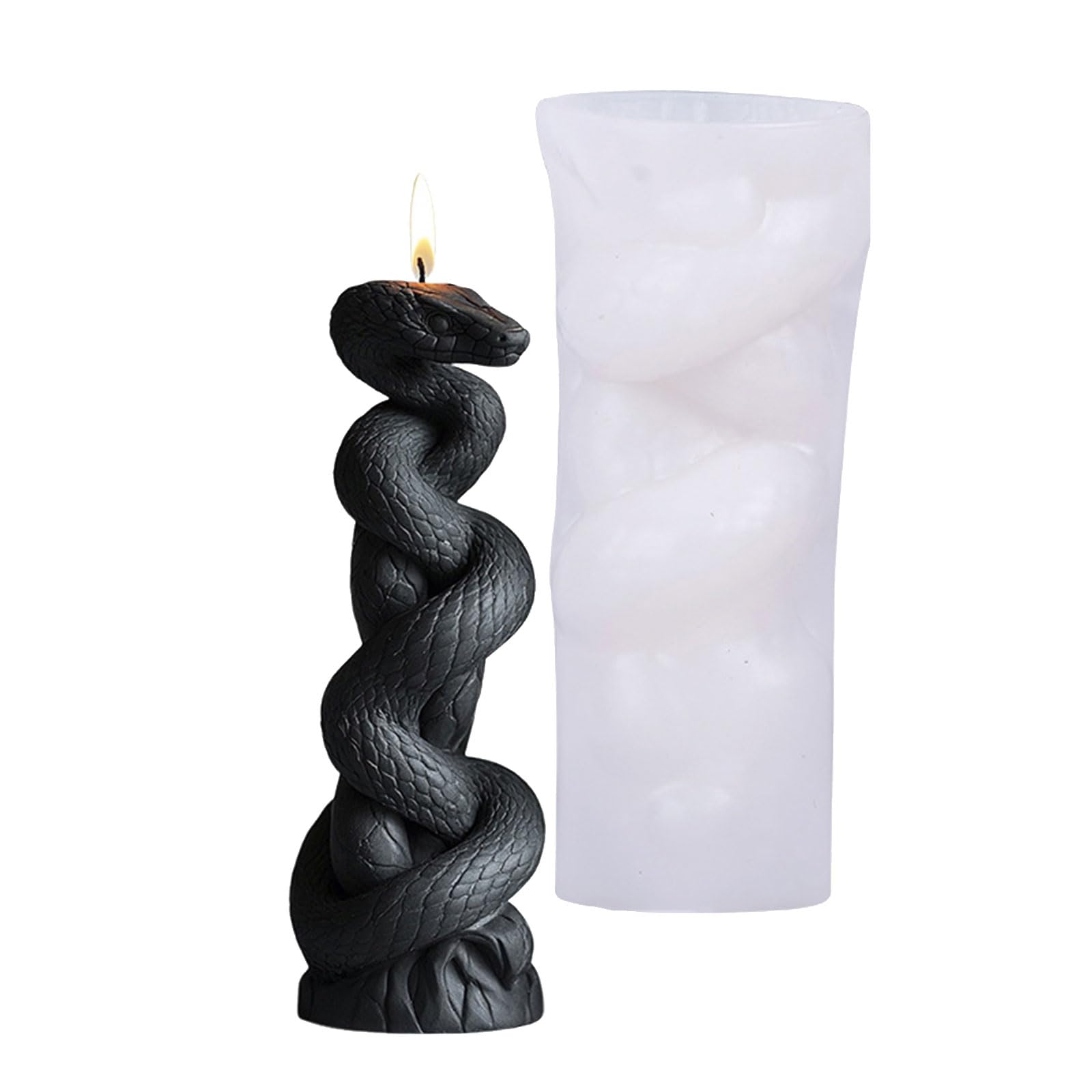 Jazuaiao Spirals Snake Pillar Molds Casting Silicone Flower Plasters Epoxy Resin Silicone Flower
